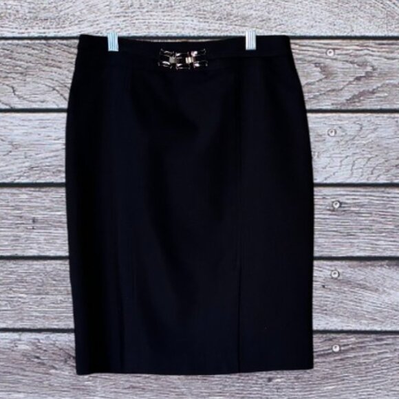 Cache Black Pencil Skirt Knee-Length - Picture 1 of 4